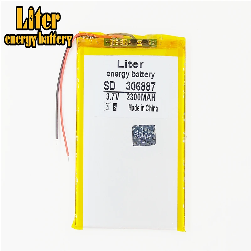 

Плоская батарея литий-полимерная батарея 306887 3,7 V 2300MAH 307090 Tablet компьютер обычная батарея