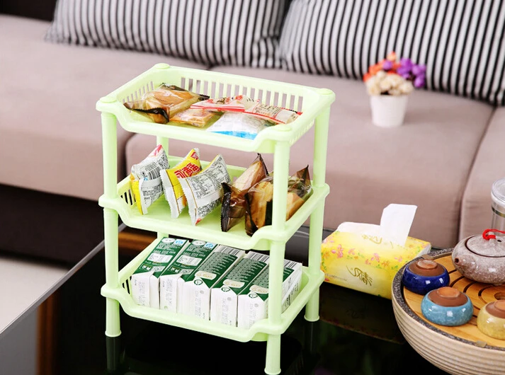 Квадратный стеллаж для хранения 3 уровня пластиковый держатель ванной полка