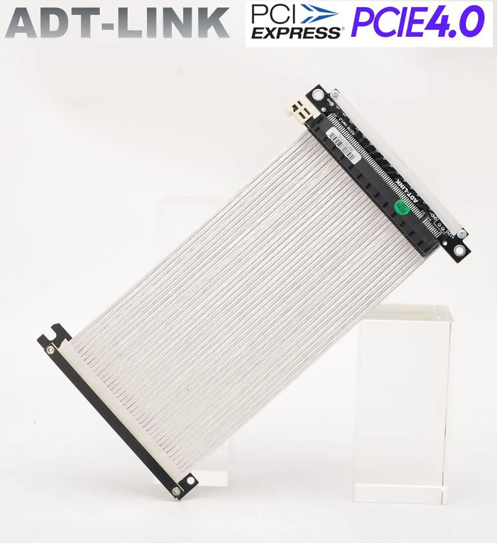 

Серебряный двойной обратный кабель PCIe Riser, 4,0 X16 PCI Express Райзер-удлинитель, гибкий высокоскоростной кабель Райзера GUP для ITX A4 чехол
