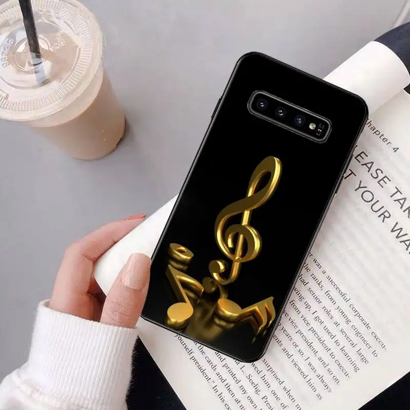 

Musical Luxury Brand Phone Black Case Back Shell For Samsung Galaxy S8 S9 S10e S20 PLUS J6 J600 Cases Cover
