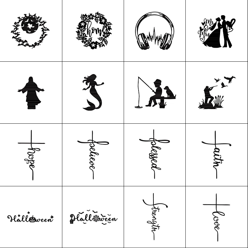 

Metal Cutting Dies Words Love Hope Line Border Wreath Bride Groom Boy Outdoor Fishing DIY Scrapbooking Making Template 2021
