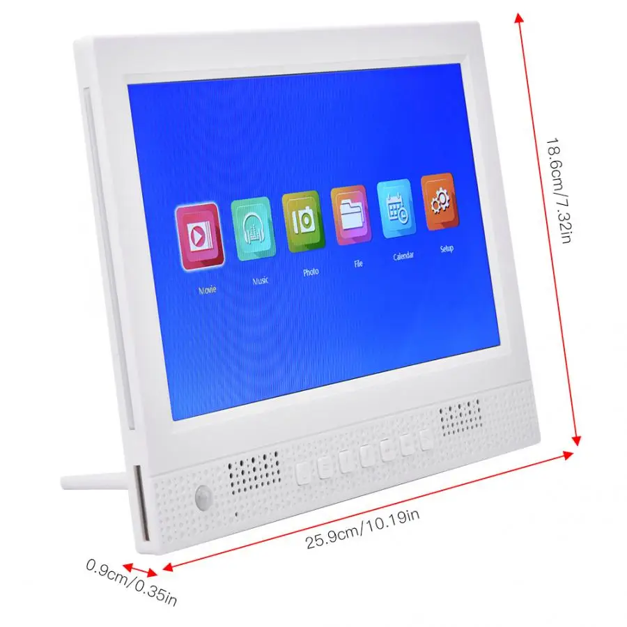 10 inch Electronic Digital Photo Frame Body Induction 1024 * 600 Resolution Support Video Play/Picture Play/Alarm | Электроника