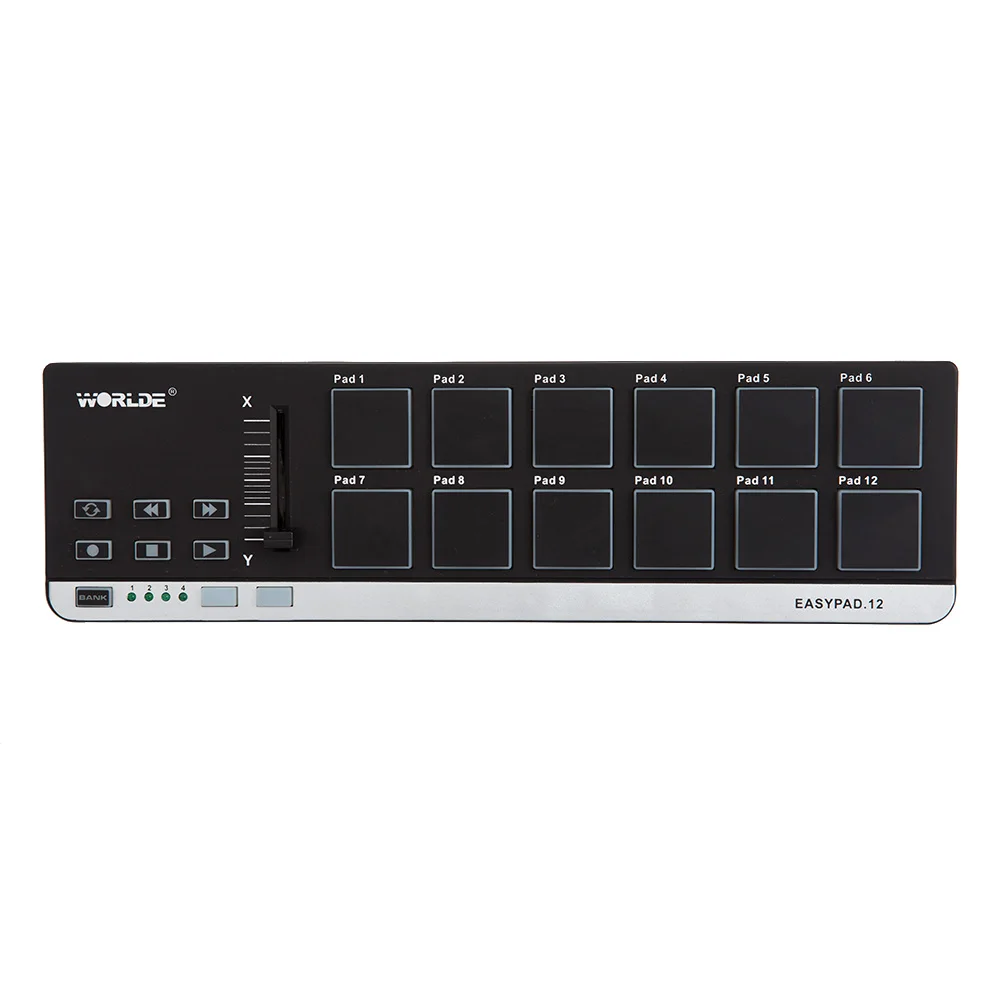 Высококачественный портативный MIDI-контроллер EasyPad.12 Mini USB 12 Лидер продаж 4 банки