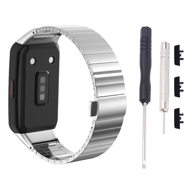 

Stainless Steel Wristband Metal Strap For -Huawei Honor Band 6 Smart Bracelet 28TE