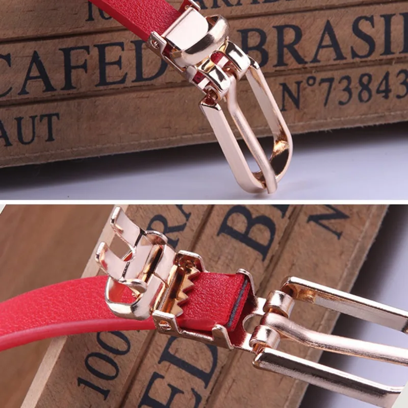 

Elegant Belt Women's Skinny Belt Solid Color Joker Pin Buckle Dress Adjustable Thin Belt Dress Belt