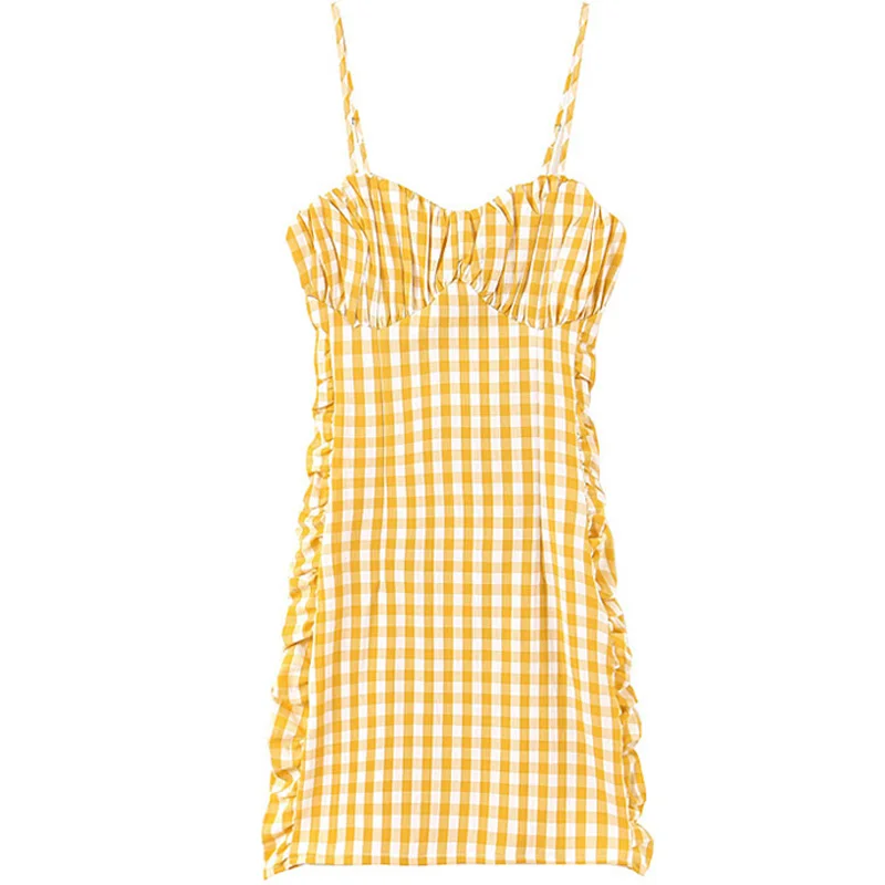 

French Girly Temperamental Retro Style Pattern Slip Dress Ins Blogger Slim Youthful Holiday Dress