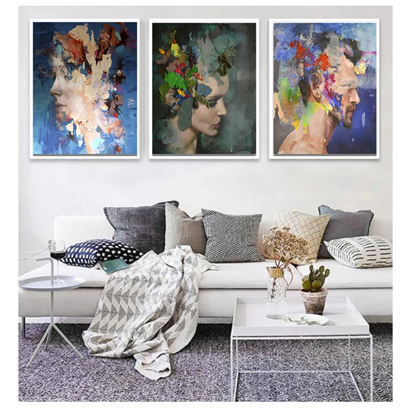 

3pcs set Diamond painting Abstract women men 3D cross stitch diy diamond embroidery full square/round Rhinestone decoration home