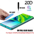 Защитное стекло, закаленное УФ-стекло с изогнутыми краями для Xiaomi Mi Note 10 Lite, CC9 Pro, 10Pro, 5G