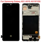 Оригинальный A515F ЖК-дисплей для Samsung Galaxy A51 дисплей с рамкой SM-A515FD A515FDS ЖК сенсорный экран дигитайзер панель в сборе
