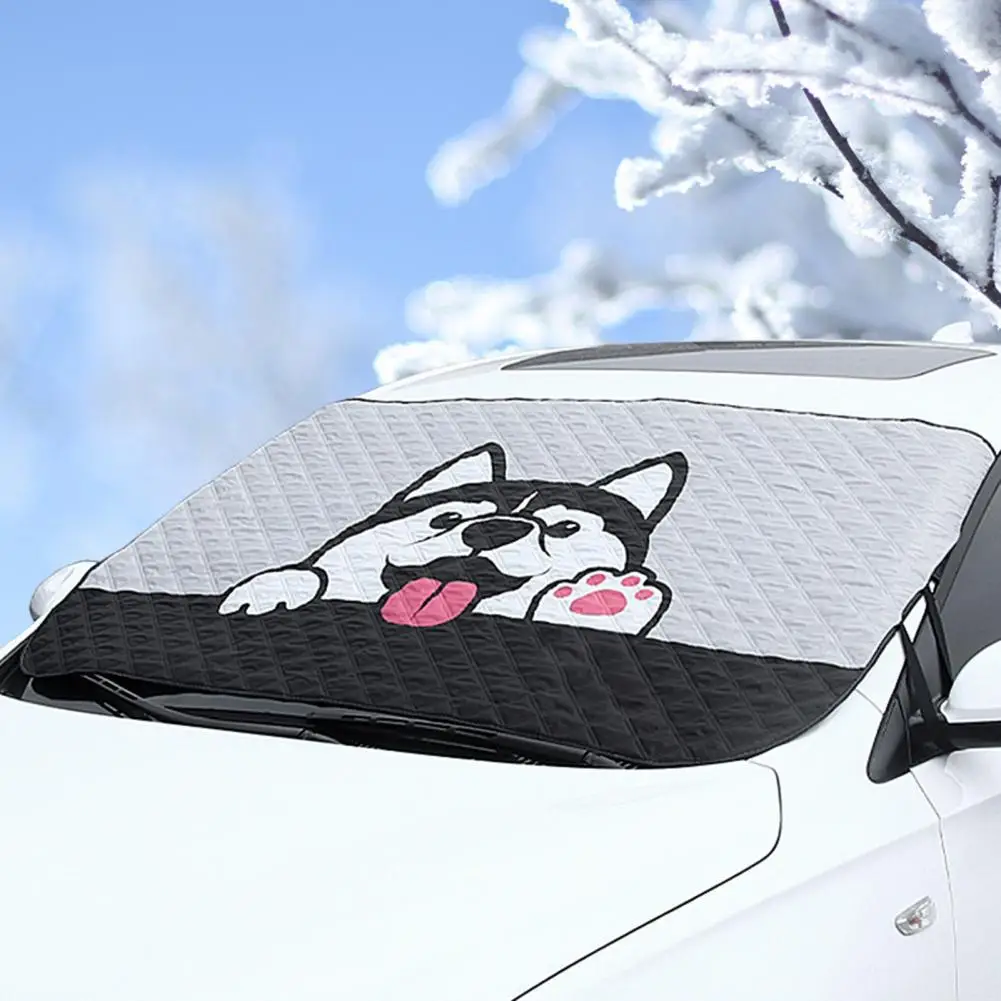 

Sun Visor Security Design Thermolytic Cute Husky Car Sunshade For Winter Cute Husky Car Sunshade For Winter