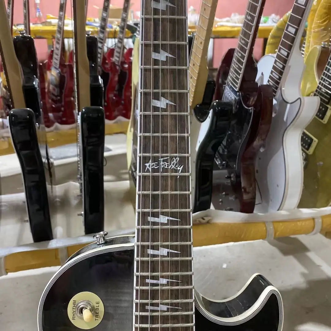 Ace Frehley Custom Electric Guitar Humbucker Pickups красное дерево гриф Body Высокое качество Бесплатная