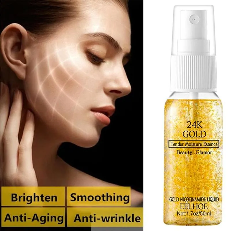 

24k VC Gold Anti Face Serum Firming Nicotinamide Whitening Moisturizing Brighten Skin Care Spray