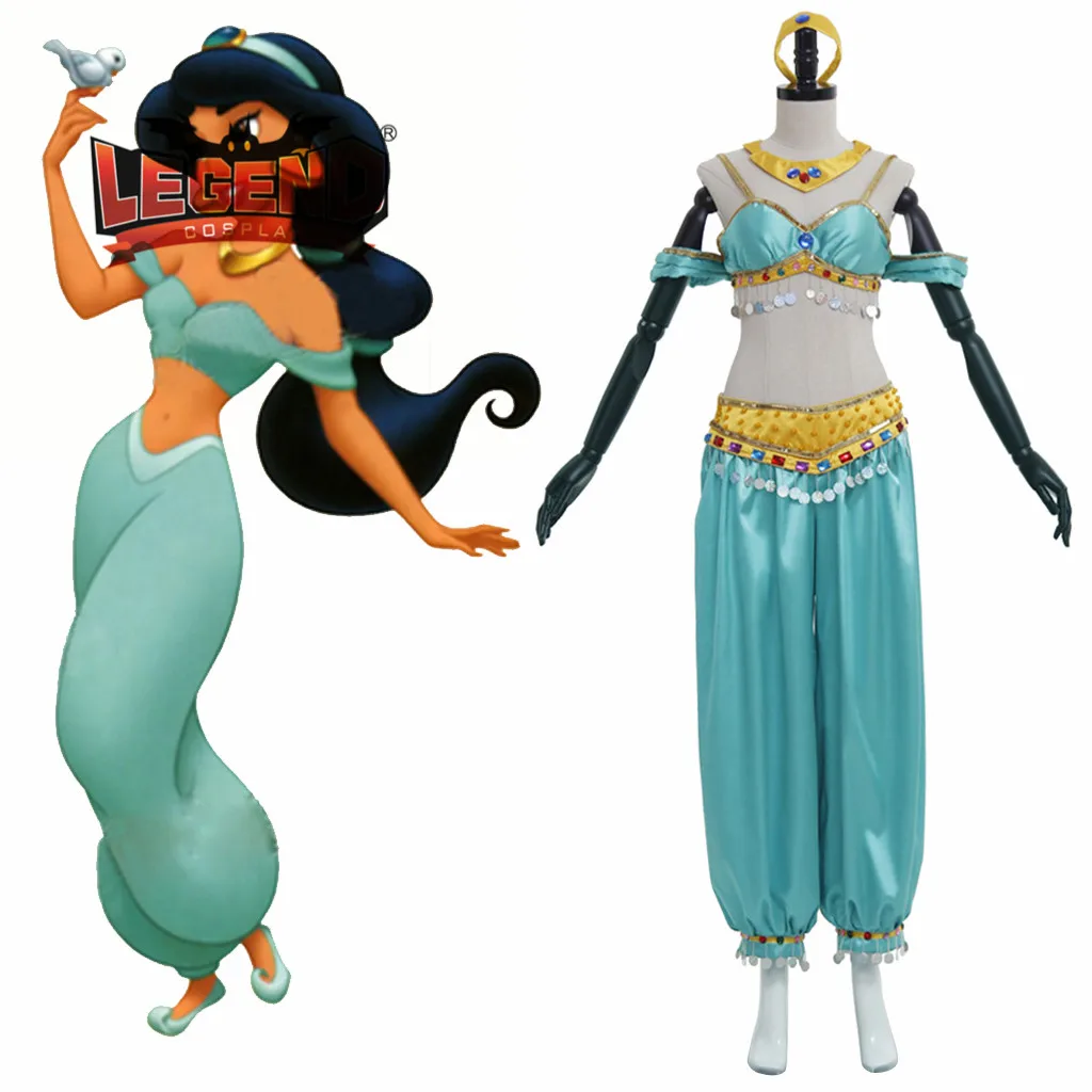 Костюм для косплея жасмин женское маскарадное танцевальное платье женской