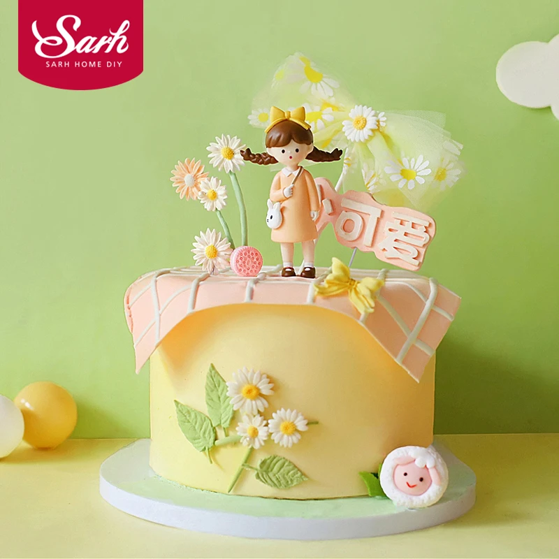 Выходное платье с солнечным цветком маленькие маргаритки счастливые топперы для