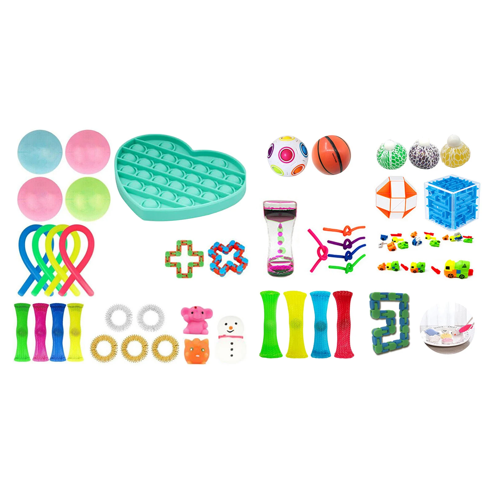 

NEW Fidget Toys Antistress Sensory simple dimple Toy Set Stress Relief Hand Toys Pop Visual Training it for Kids Adult Accessory