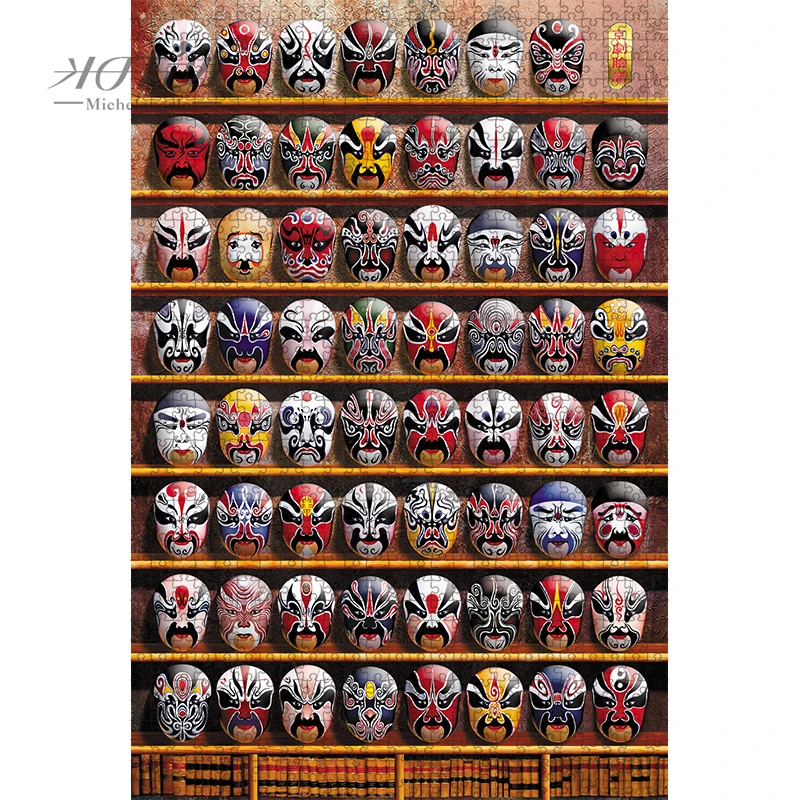 Деревянные пазлы «Микеланджело», 500, 1000, 1500, 2000 деталей, театральная маска Пекинской оперы, художественная коллекция, обучающая игрушка от AliExpress RU&CIS NEW