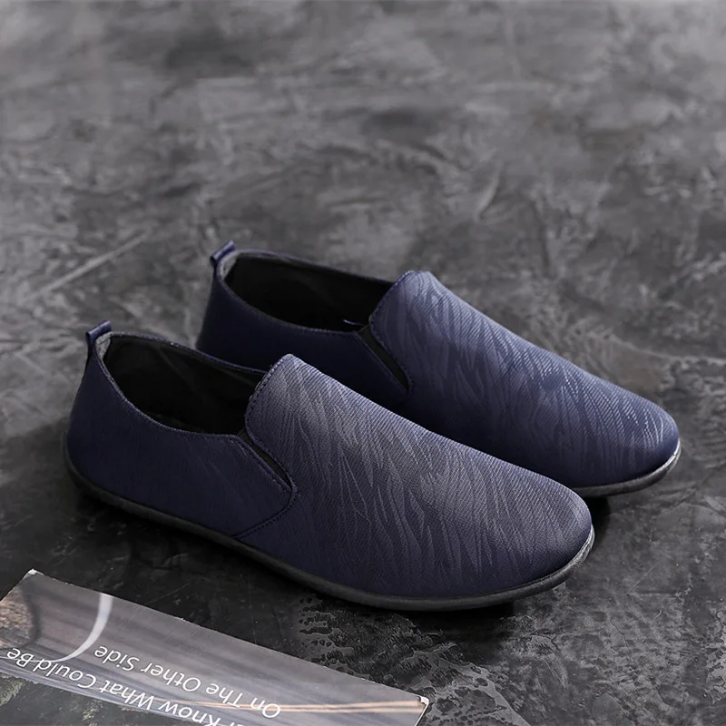 2020 Fashion Shoes Loafers Men Leather Casual Classic Canvas shoes High quality canvas flats men M14-75 |