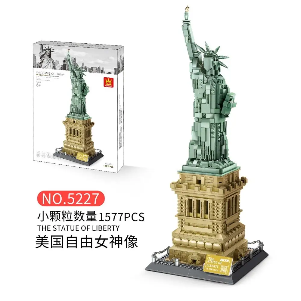 

World Architecture Statue of Liberty 5227 children's puzzle assembled puzzle small particles building blocks children's toys