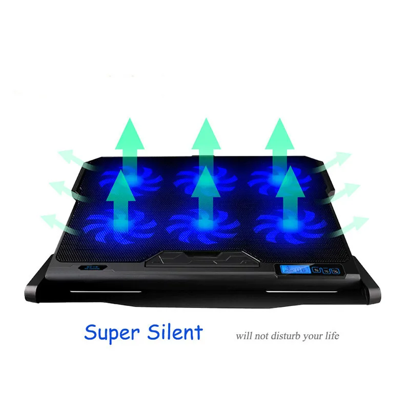 Охлаждающая подставка для ноутбука 13-16 дюймов с шестью вентиляторами 2 usb-порта |