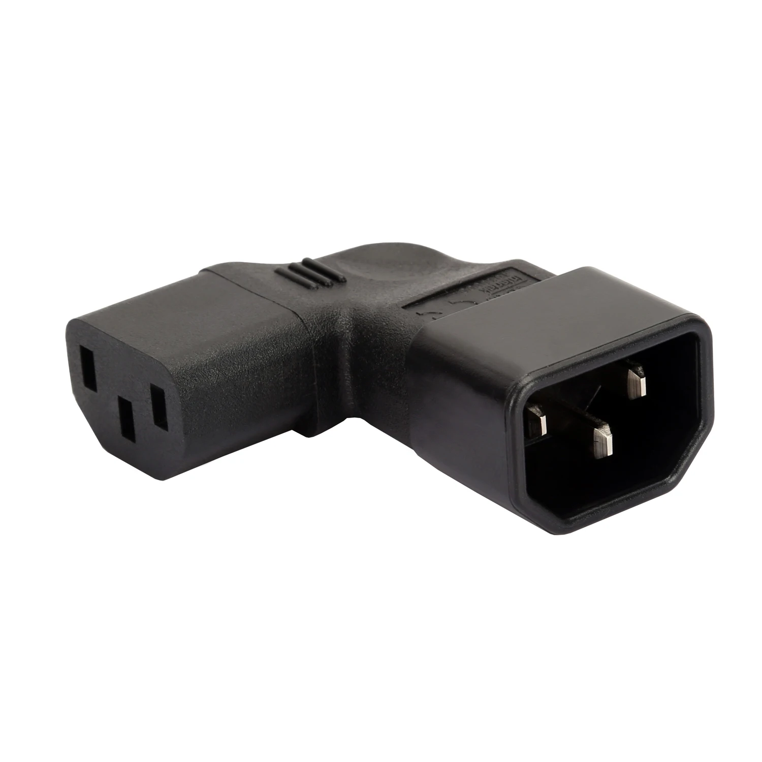 Адаптер питания с правым изгибом IEC320 C14 на C13 переходник штекера гнездо |