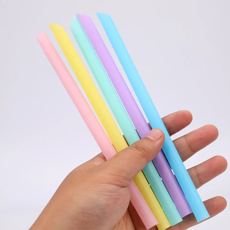 100 шт. большой питьевой разноцветные соломинки Цвета для жемчужный молока Чай