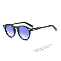 high quality miltzen acetate retro round sunglasses for men and women hd uv protective polarized lens driving sun glasses 2021