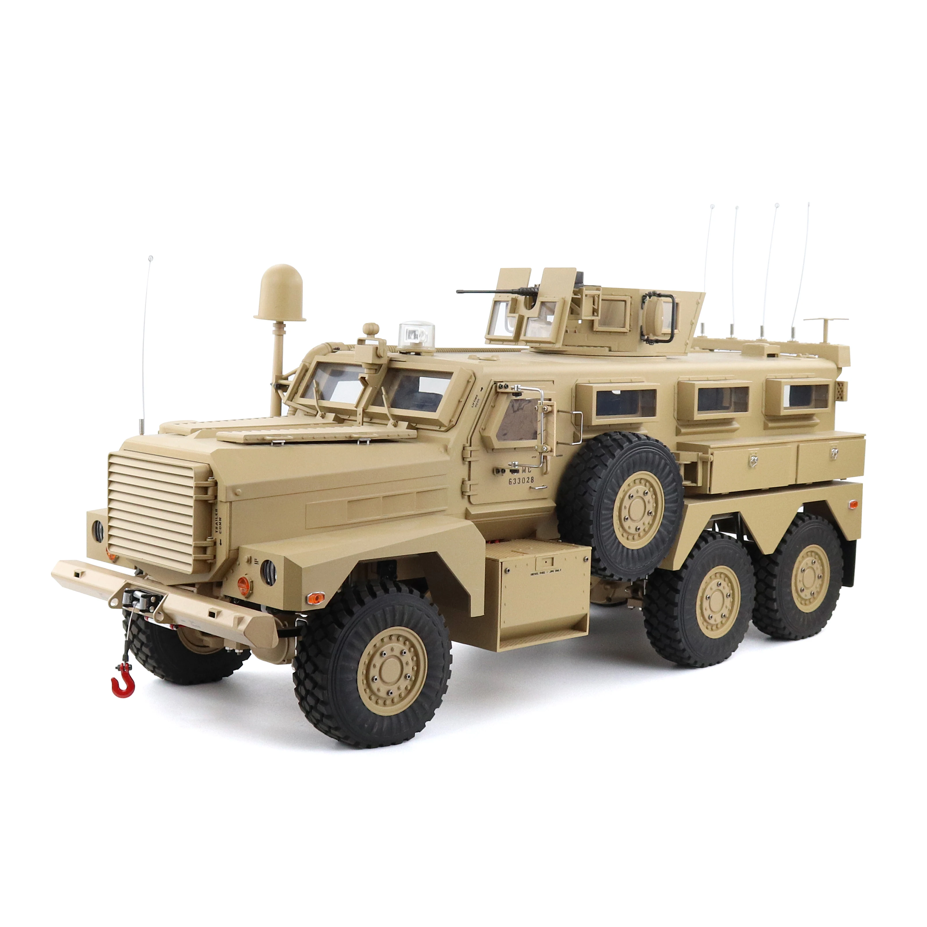 

1/12 US 6*6 Explosion Proof Truck MRAP 2.4G RC Alloy Car KEYIGE HG-P602