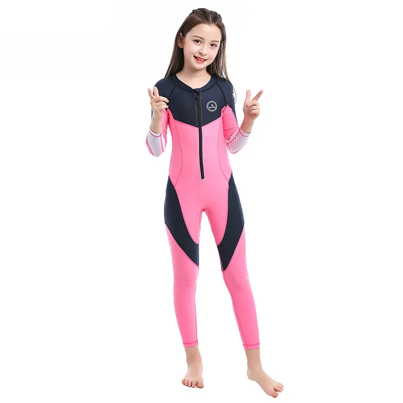 

ZCCO kids Snorkeling Long sleeve thin Wetsuit Surfing Rash Guards boys Girls Full Body Skin Diving Suit Anti-Jellyfish swimwear
