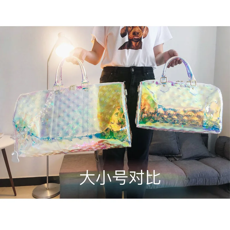 Высококачественная Вместительная дорожная сумка для багажа с лазерным рисунком