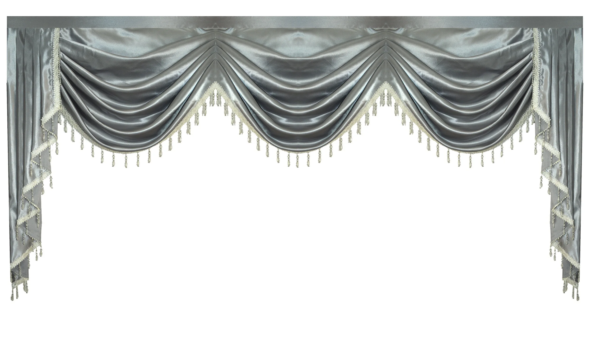 Роскошные шторы Valance чистый серый цвет для гостиной занавески на окна спальни