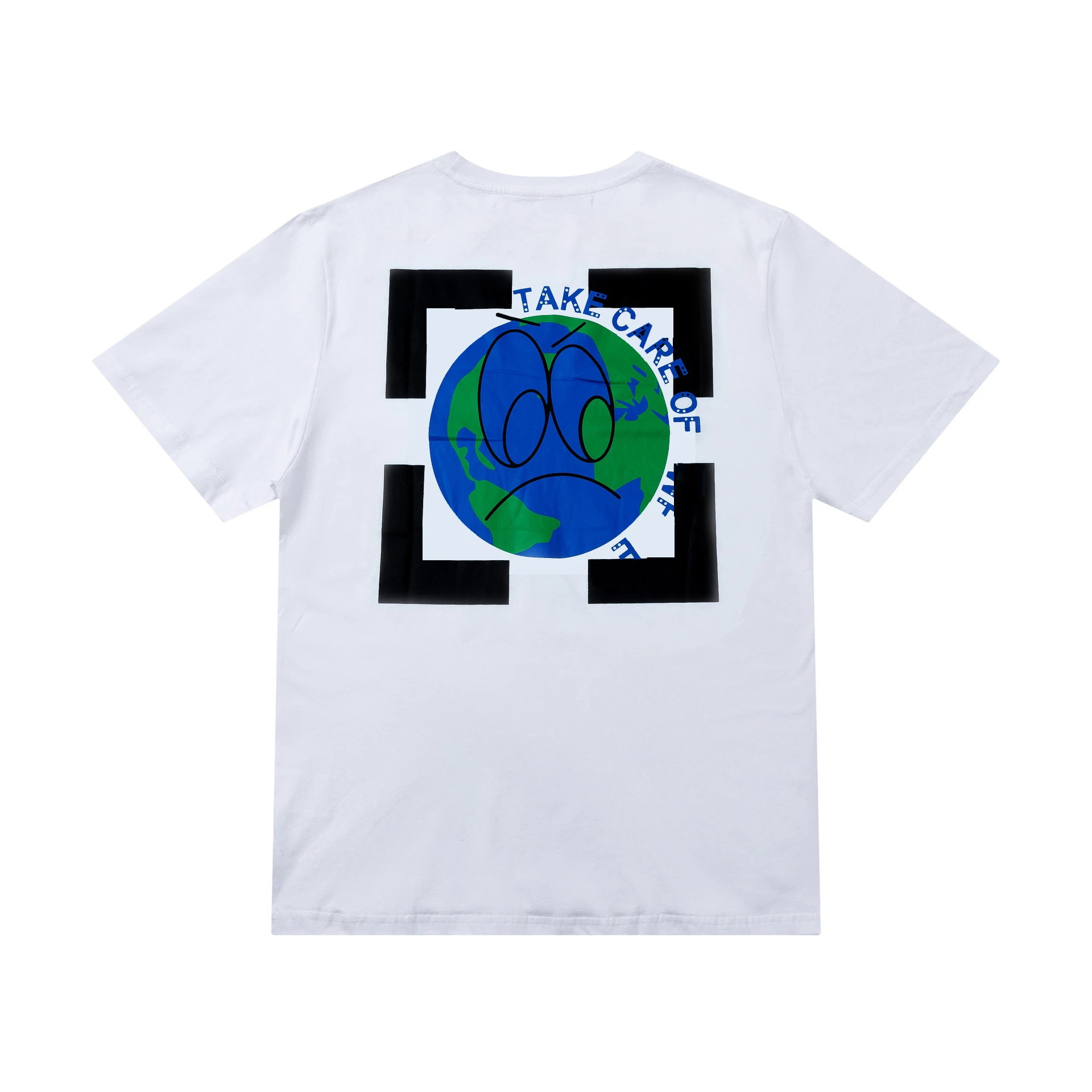 

Off Designer Cotton Short Sleeves Oversized t-shirt Mens Top Tee Earth T-shirt Casual Tee Tops X Printing Shirt of Black White