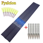 612 шт. охотничьи болты для стрельбы из лука из чистого углерода, вал Spine600-900 мм, id4, 2 мм для блочногоизогнутого лука + бродхеды + вставные ножки