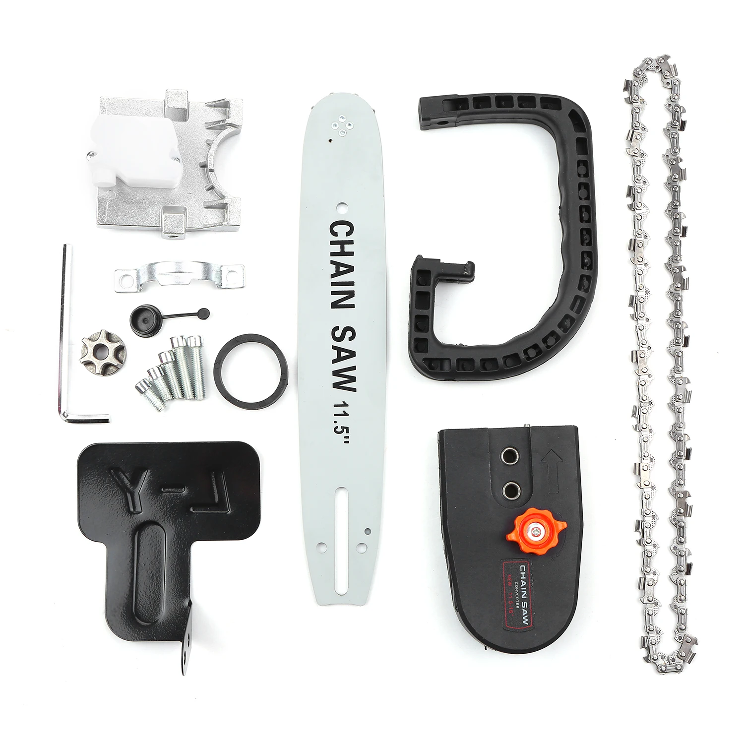 

DIY Electric Saw 11.5 Inch Chainsaw Bracket Set Jig Saw Angle Grinder to Electric Chain Saw Converter Household Electric Saw