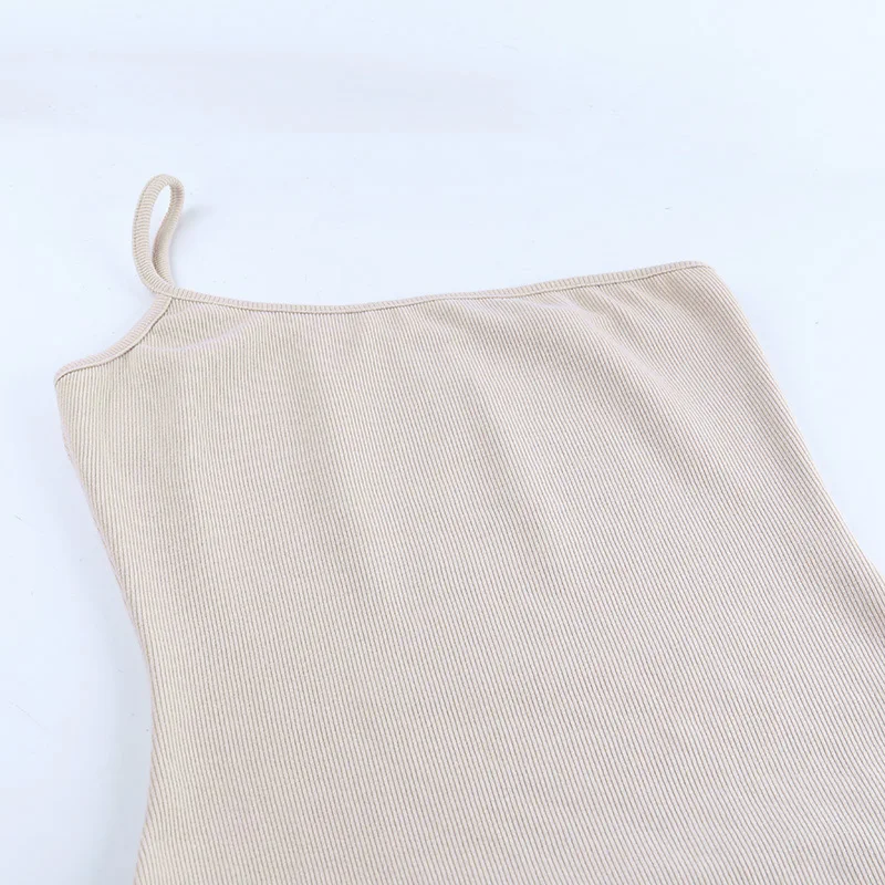 

One-Shoulder Ribbed Knitted Elastic Slit Long Dress Women Split Hem Slim Solid Cotton Bodycon Party Club Sexy Summer Dresses