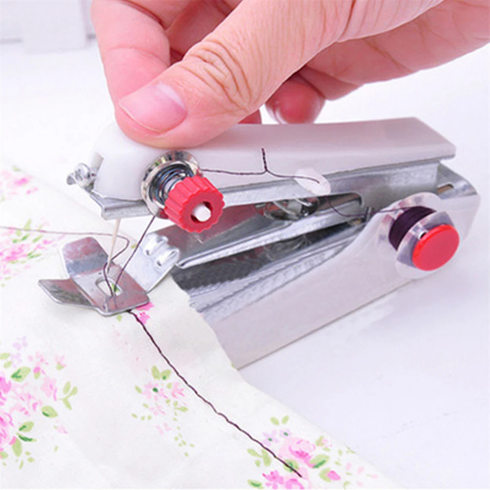 Handheld Sewing Machine Mini Cordless Electric Quick Handy Stitch Fabric Clothing Kids Cloth Portable | Дом и сад
