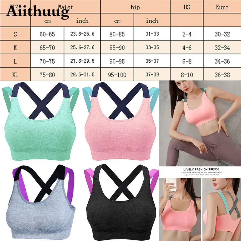 

Aiithuug Women Longline Sports Bra Padded Yoga Bra Gym Workout Crop Tank Tops Yoga Bras Crop Tank Top for Workout Fitness