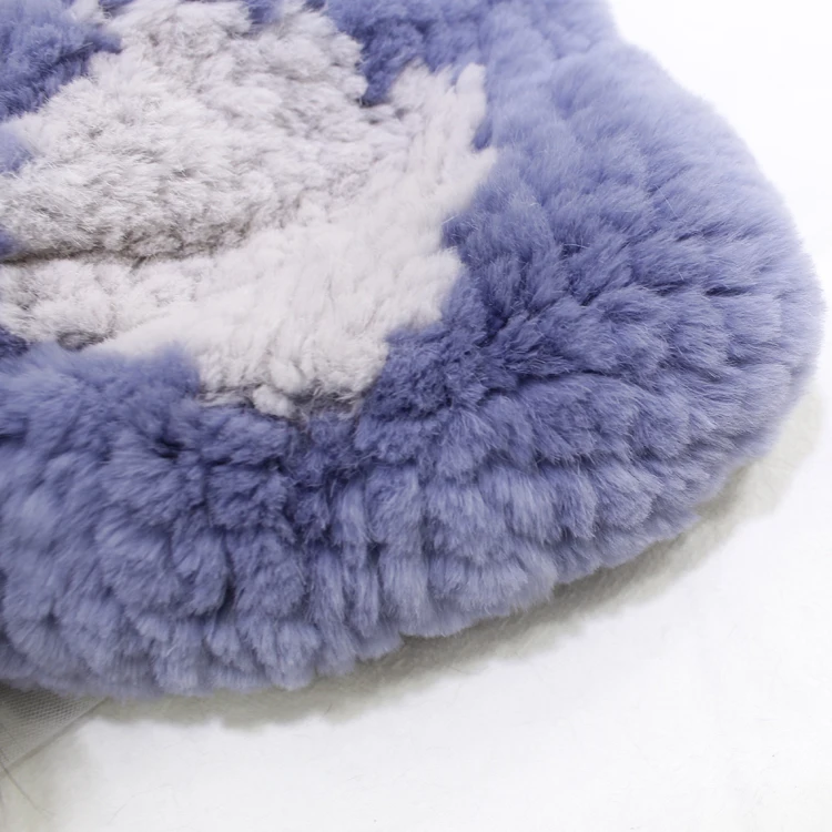 

Winter Fur Hats For Women Real Rex Rabbit Cap Fox Fur Ball Warm Skullies Beanie Handmade Tight Weave