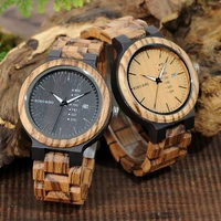 bobo bird mens quartz fashion sports watch wooden case personalized custom business watch wooden box packaging dropshipping