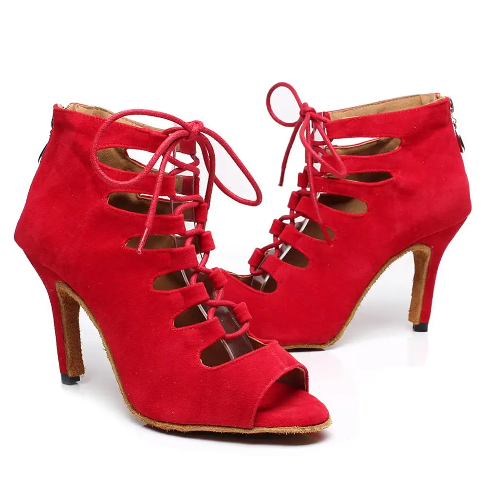 Женские бальные туфли DKZSYIM для латинских танцев замшевые сандалии сальсы женские