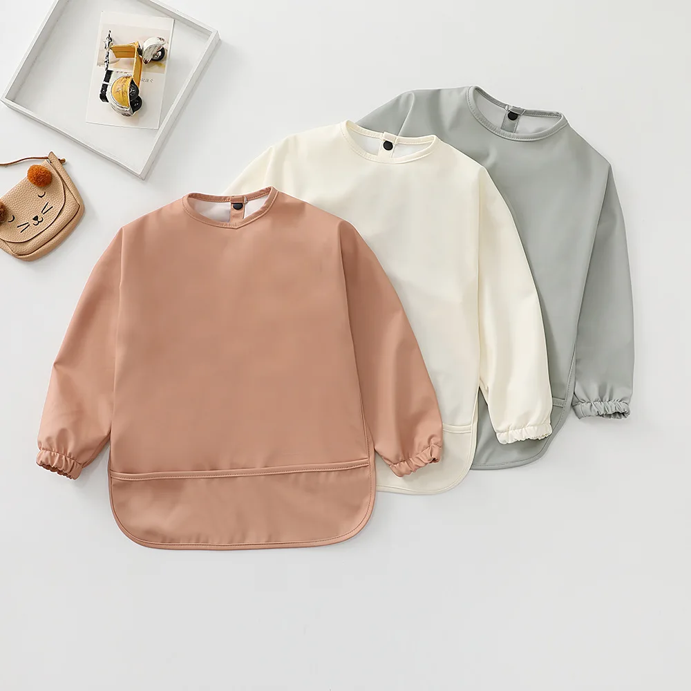 

Детский шарф с длинным рукавом, водонепроницаемый Карманный нагрудник для кормления, фартук для младенцев, мальчиков и девочек, Слюнявчики,...