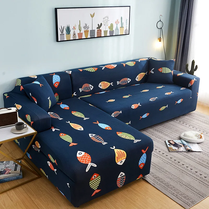 

Printing Sofa Slipcovers Sectional Stretch Couch Cover Elastic Stretch Sofa Cover For Living Room 1/2/3/4 Seat copri divano
