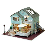 diy doll house wooden doll houses miniature dollhouse furniture kit toys for children christmas gift queens town