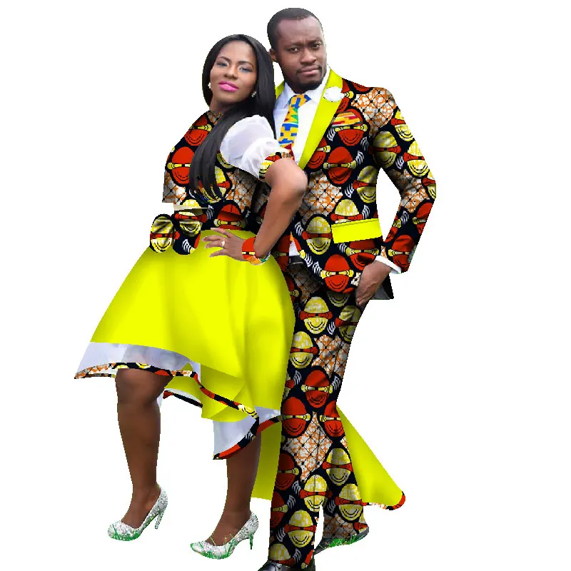 2021 африканская одежда для пар Дашики парная юбка комплект женщин мужской