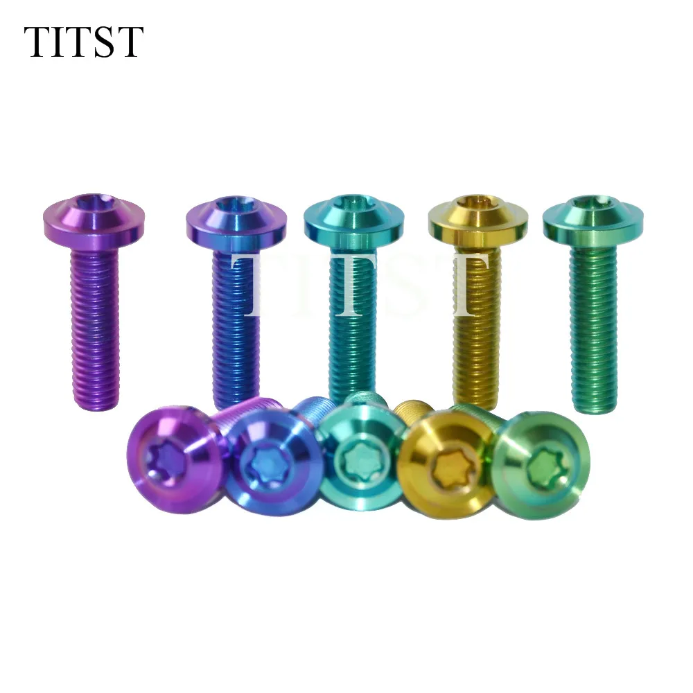 TITST M8*15/20//25/30/35/40mm titanium motorcycle bolts gold/purple/blue/green /silver ( one lot = 2pcs )