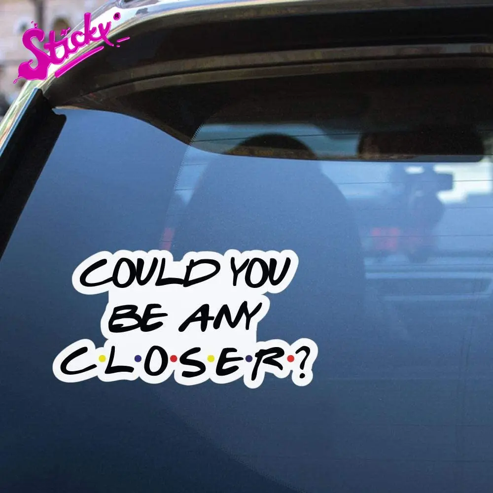 Клейкая наклейка могли бы вы быть ближе забавные карантинные знаки друзей для