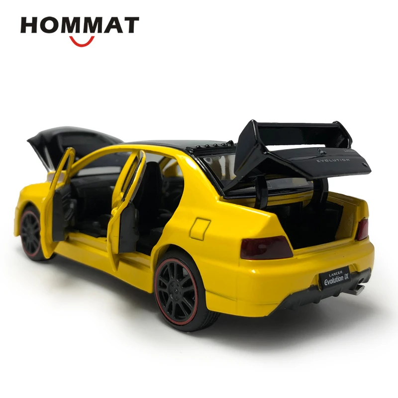 HOMMAT 1:32 Mitsubishi Lancer Evolution IX EVO черная металлическая крыша Литые и игрушечные машинки