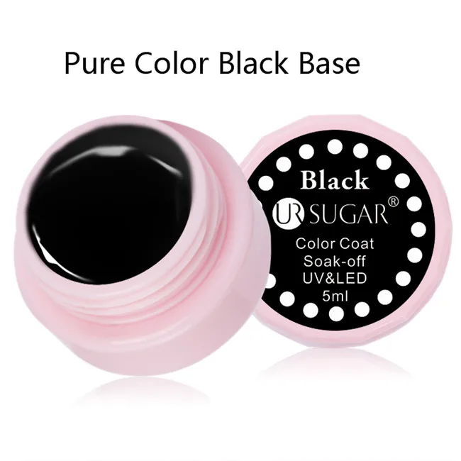 5ml black UR SUGAR Золотой Серебряный гель для ногтей с блестками лак Звезда Луна бабочка замачивать УФ светодиодный гель покрытые лаком ногти искусство маникюрный лак - Цвет: 5ml black