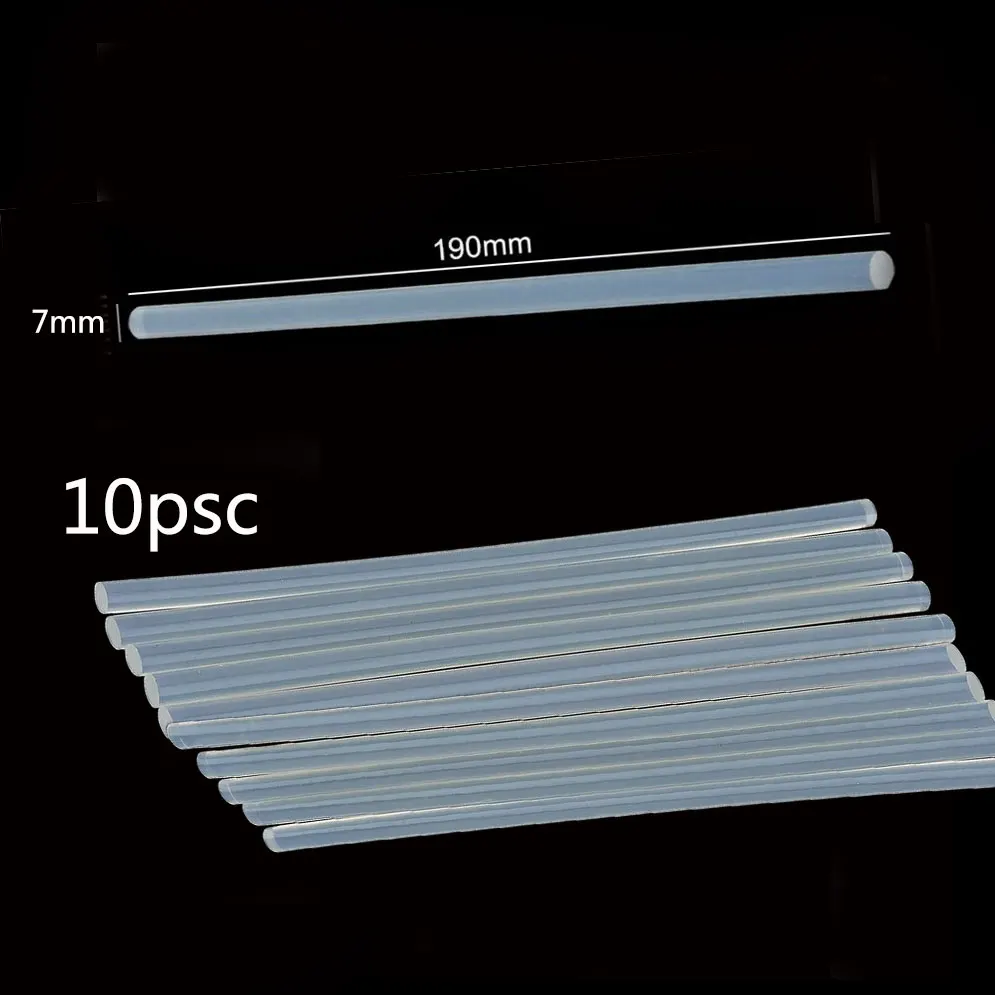 10pcs 7 X 100/190mm Hot Melt Glue Sticks For DIY Electric Gun Adhesive Accessories High Viscosity Transparent Non-toxic |