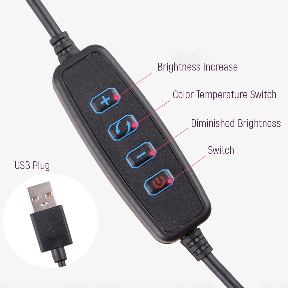 Светодиодная кольцевая лампа студийный светильник со штативом и триподом для
