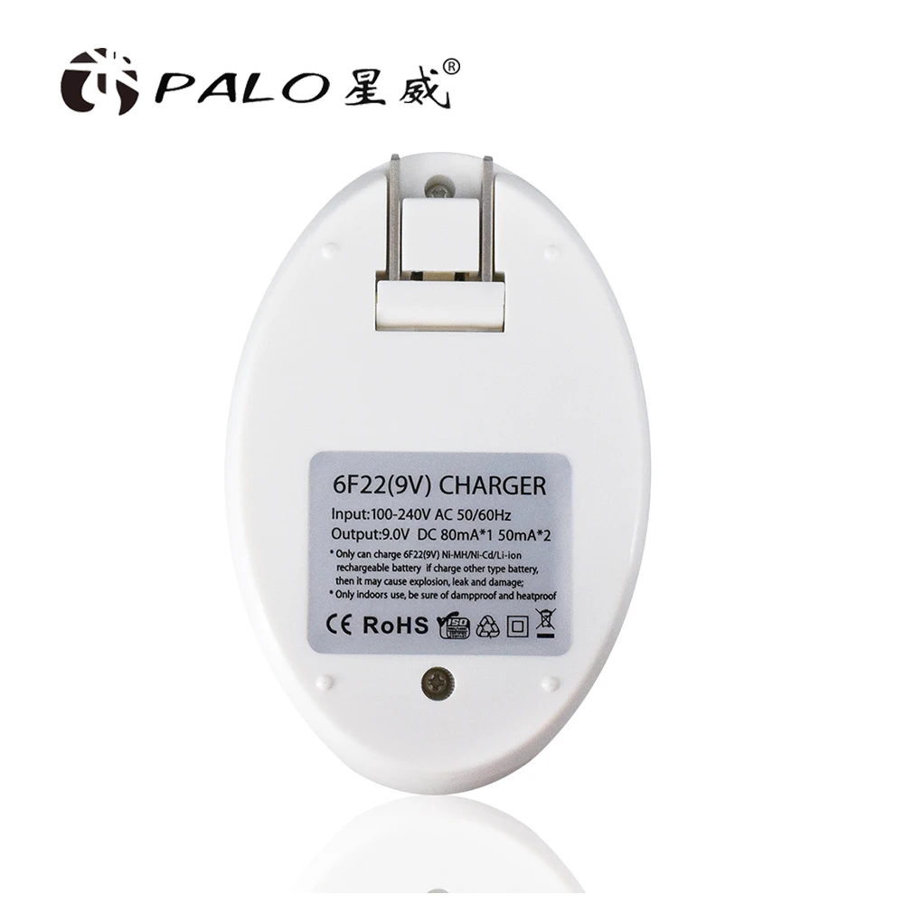 PALO 9v зарядное устройство для 6F22 9V NiMh li-ion аккумуляторы + ni-mh Bateria оптовая продажа |